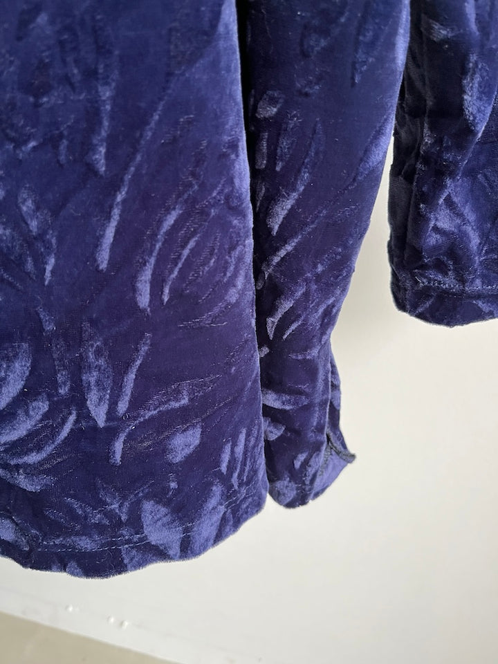 Blue Velour Over Tee