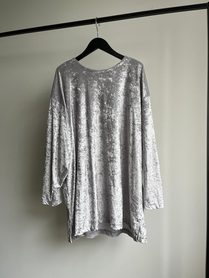 Ice Gray Velour Tee