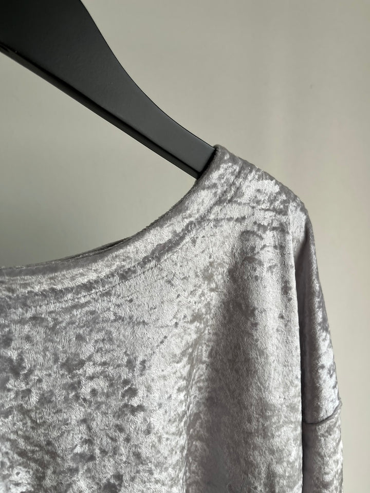 Ice Gray Velour Tee
