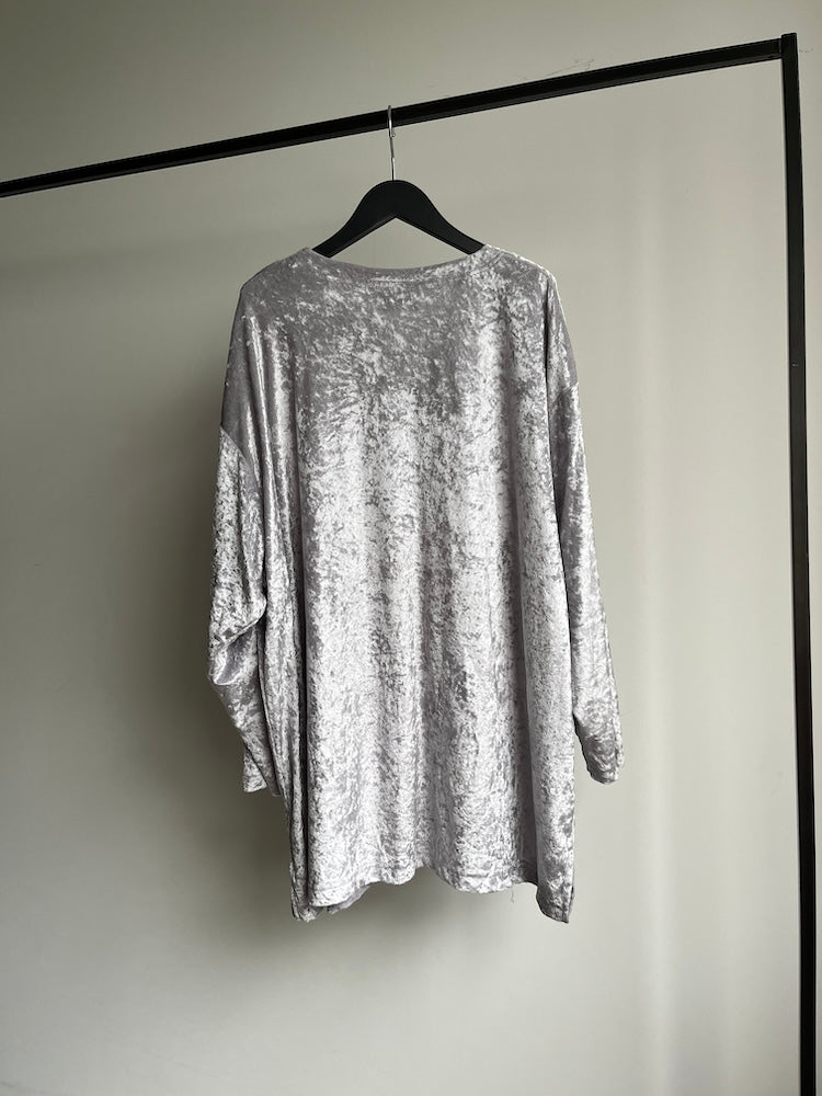 Ice Gray Velour Tee