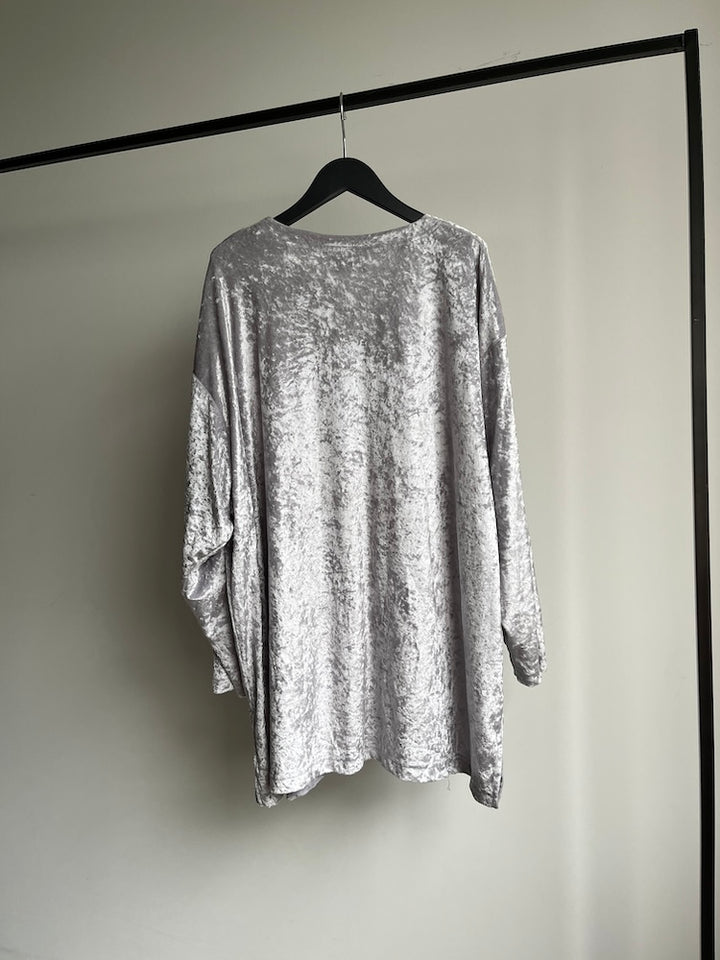 Ice Gray Velour Tee