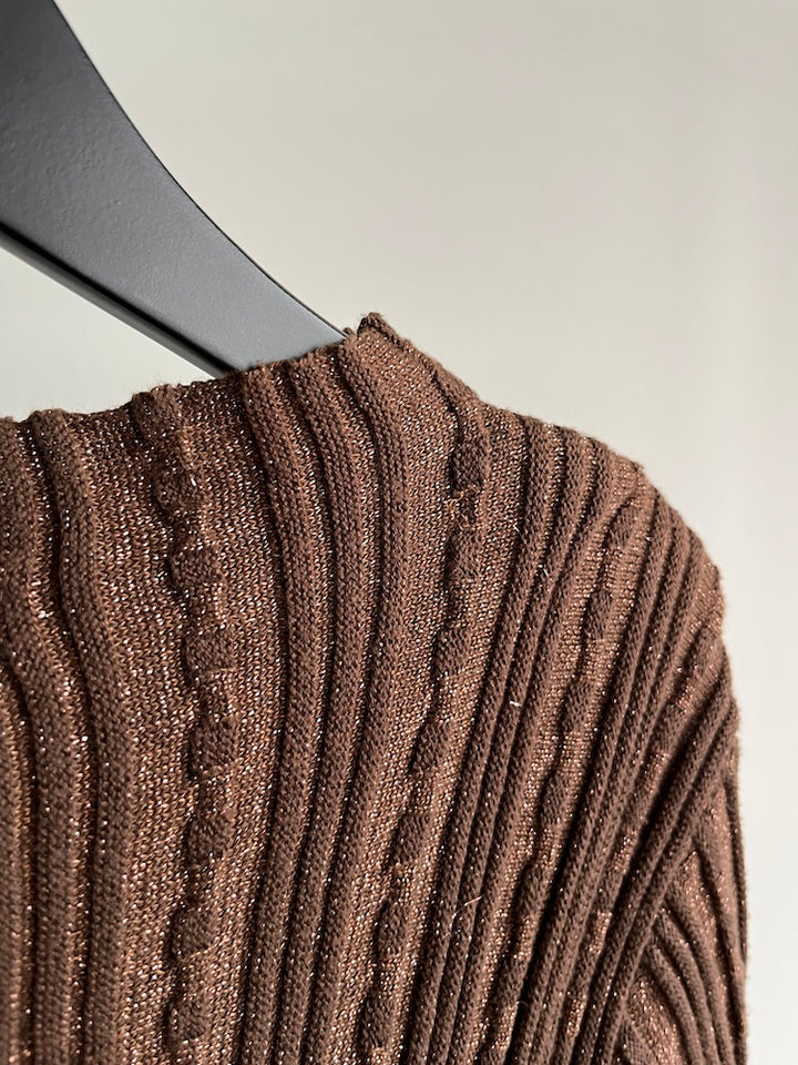 70s Lame Rib Knit