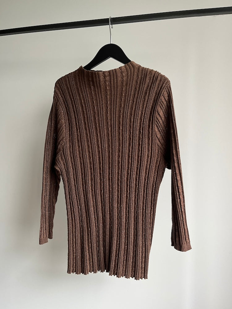 70s Lame Rib Knit