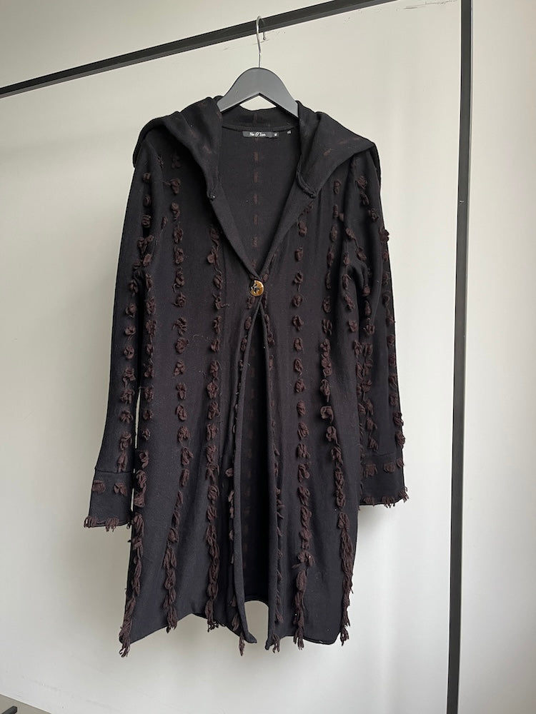 Wave Design Knit Cardigan