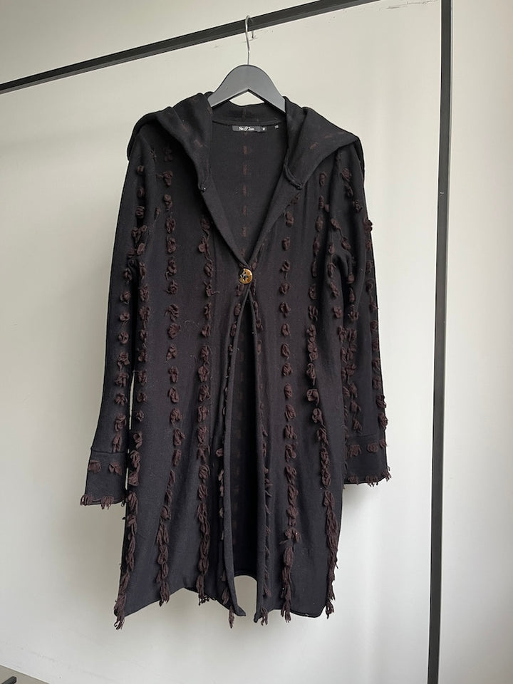 Wave Design Knit Cardigan