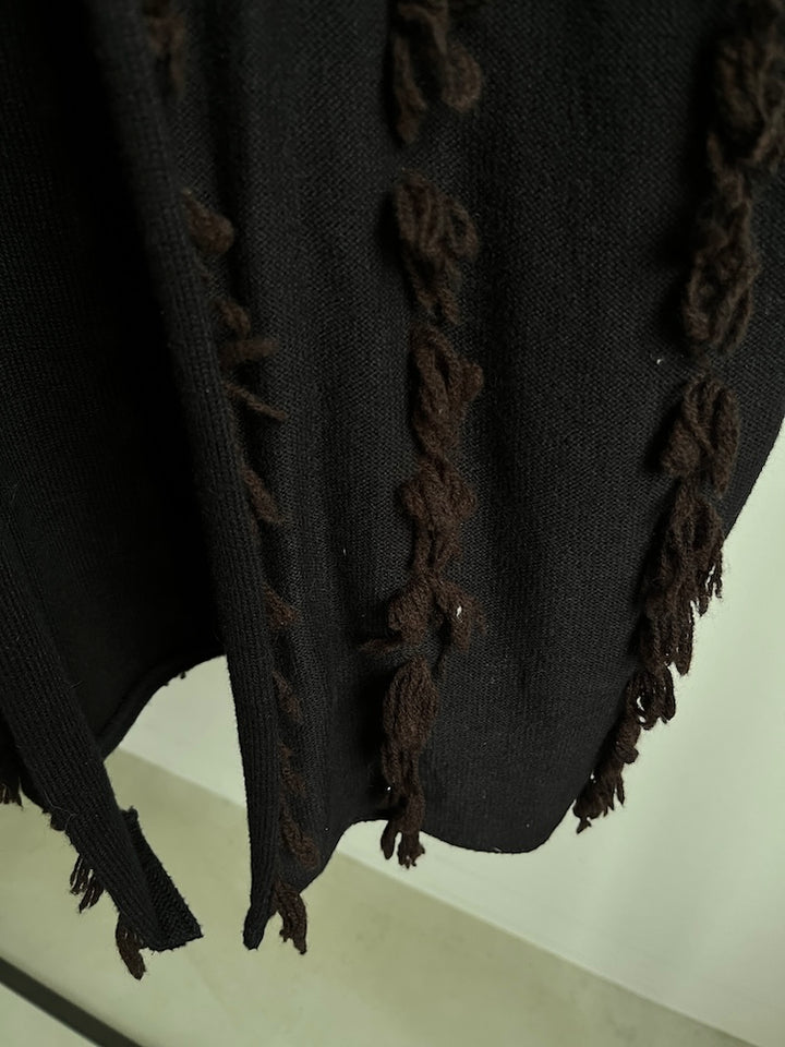 Wave Design Knit Cardigan