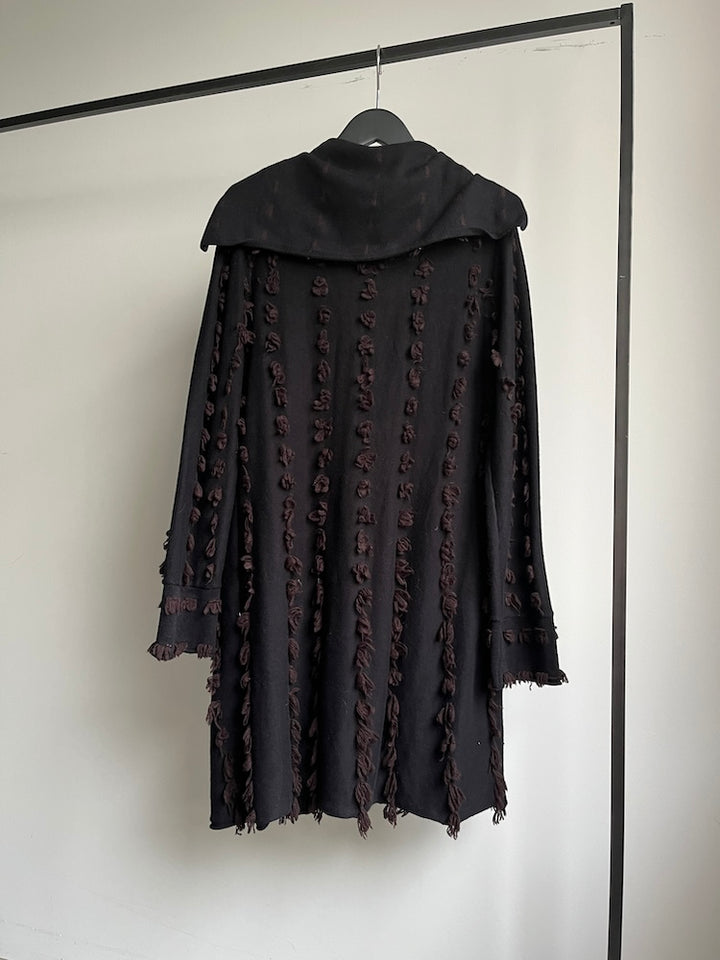 Wave Design Knit Cardigan