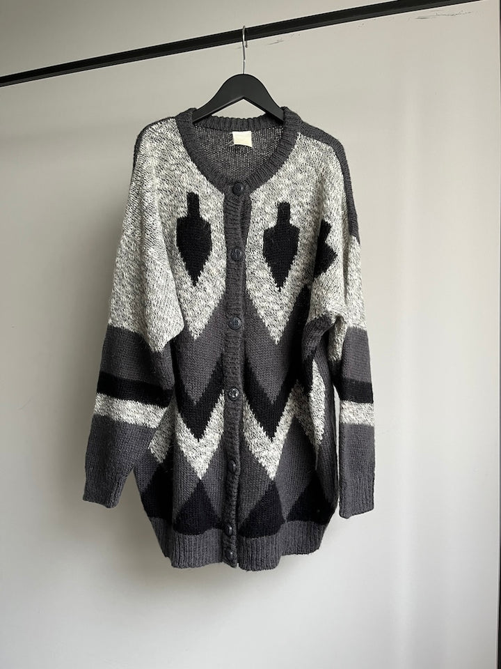 Geometry Gray Cardigan