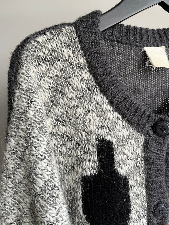 Geometry Gray Cardigan