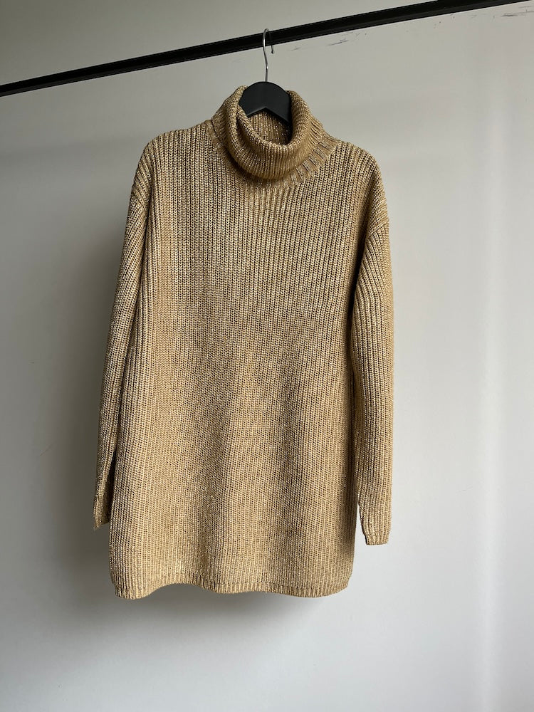 Gold Lame Acrylic Knit