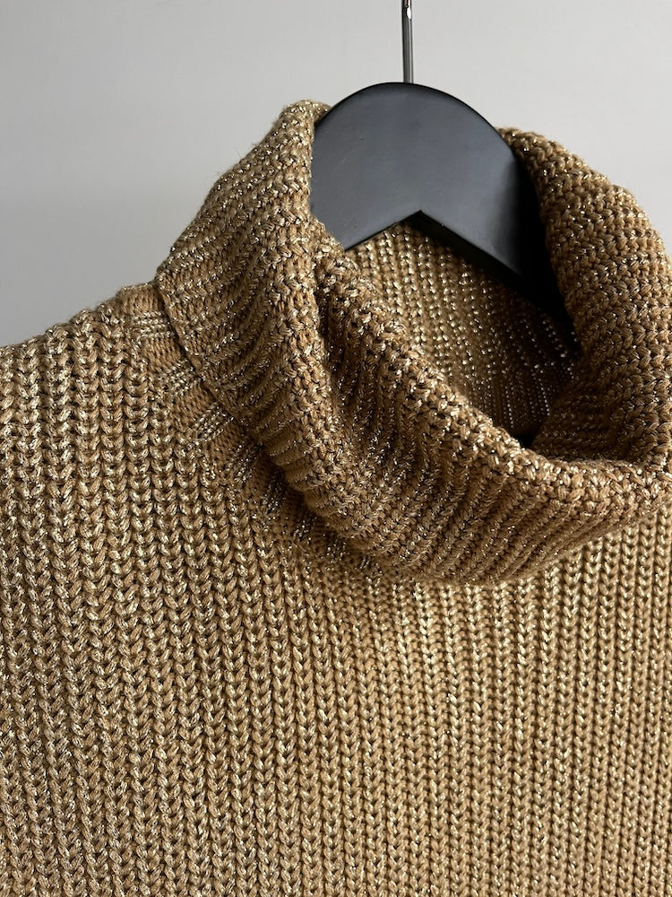 Gold Lame Acrylic Knit