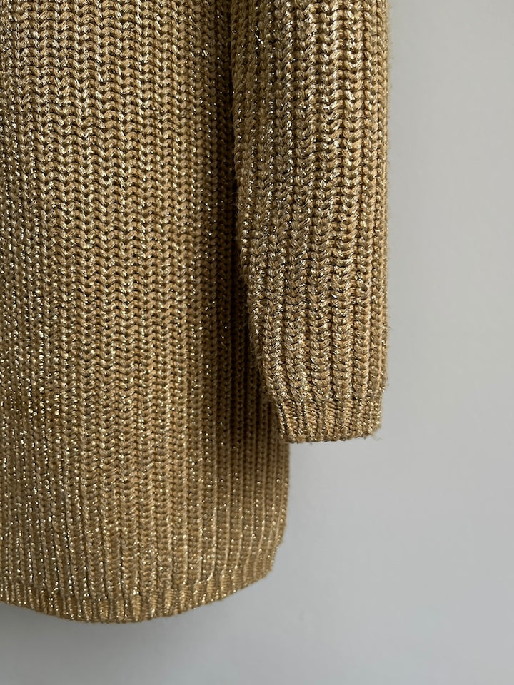 Gold Lame Acrylic Knit