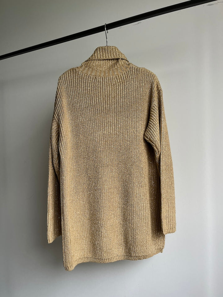 Gold Lame Acrylic Knit