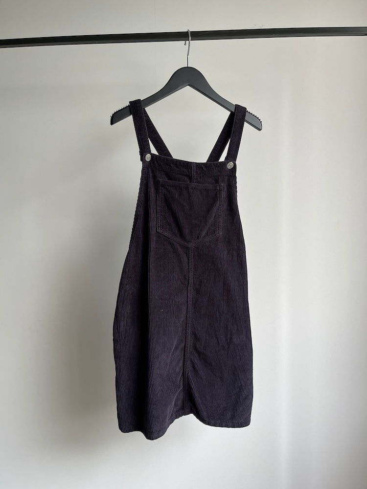 Corduroy Salopette / Black