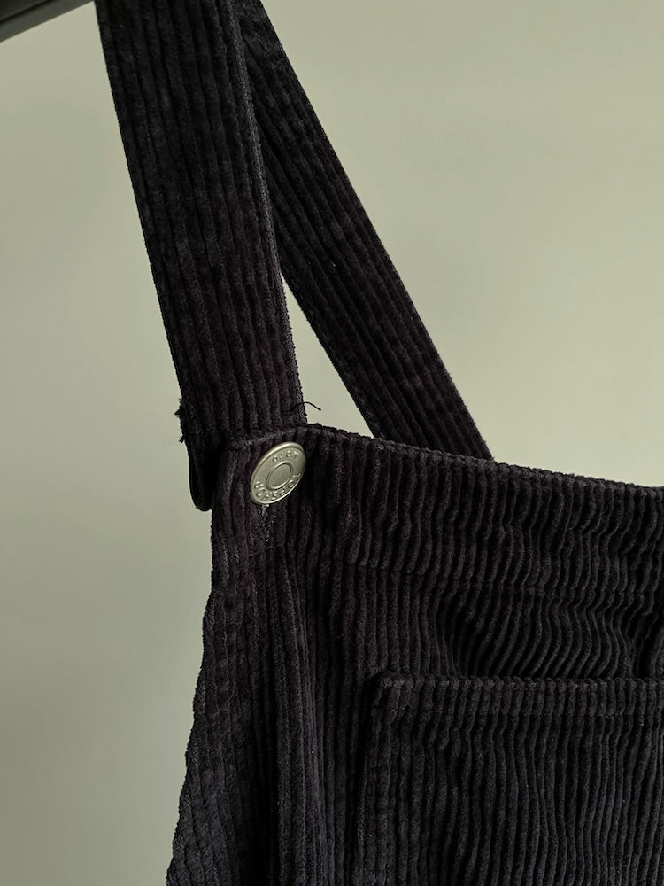Corduroy Salopette / Black