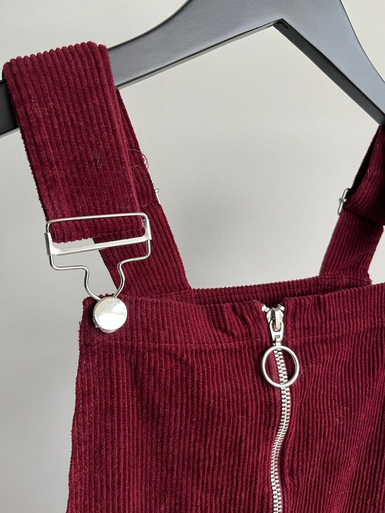 Corduroy Salopette / Wine