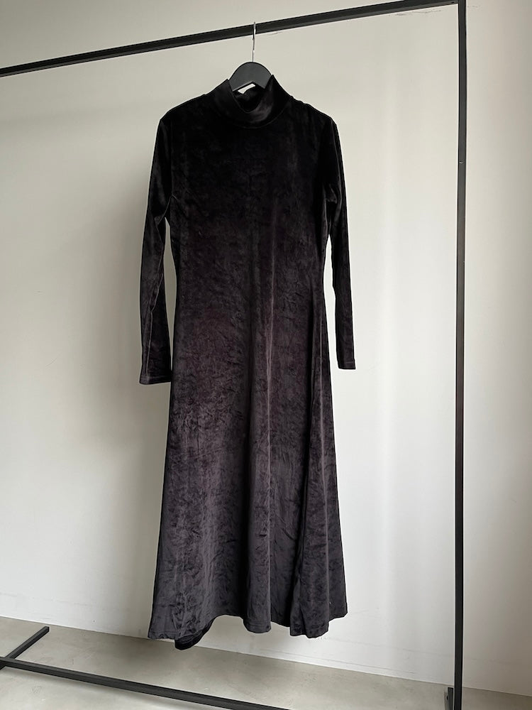 Black Velour Stretch Dress