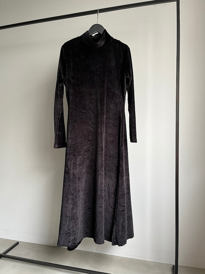 Black Velour Stretch Dress