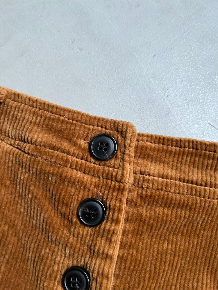 Camel Corduroy Mini Skirt