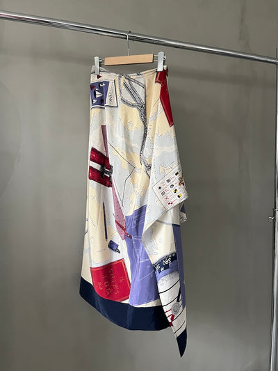 "Ralph Lauren" Scarf Design Skirt