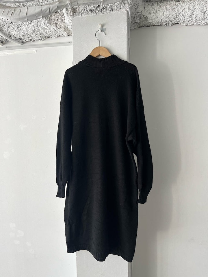 80s Front Fastener Wool Knit Dress