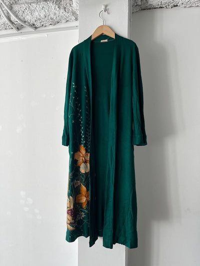 Hem Flower Green Dress Gown