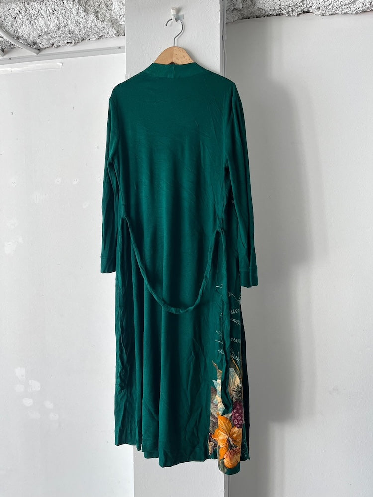 Hem Flower Green Dress Gown