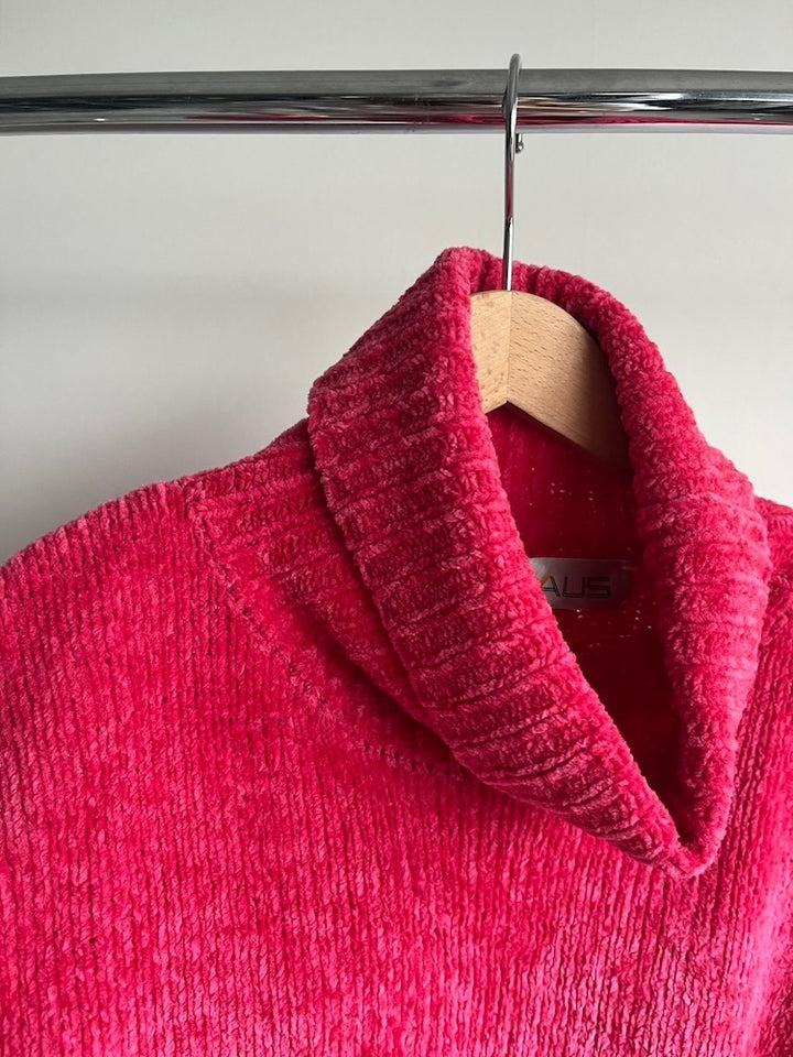 90s Fuchsia Pink Chenille Knit