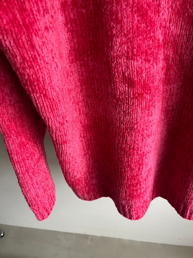 90s Fuchsia Pink Chenille Knit