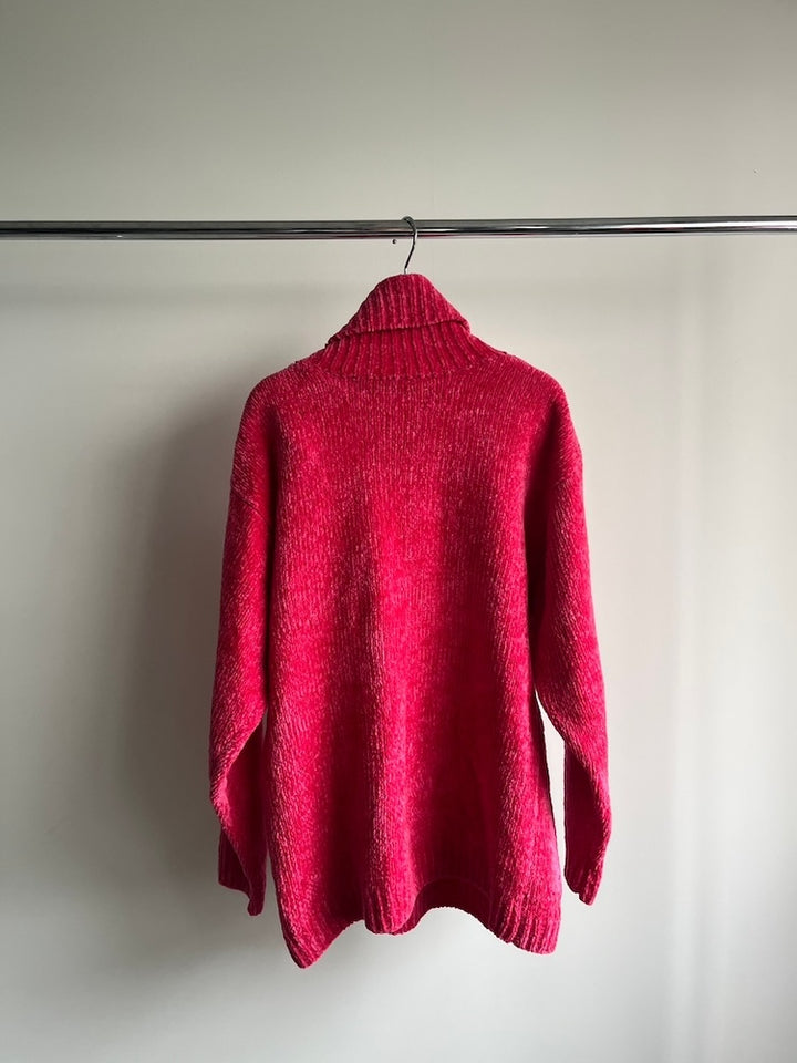 90s Fuchsia Pink Chenille Knit