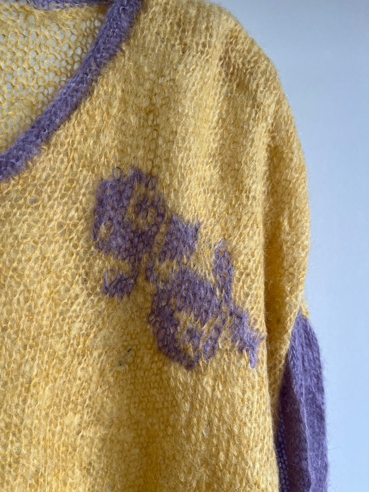 80s Bi-color Mohair Knit