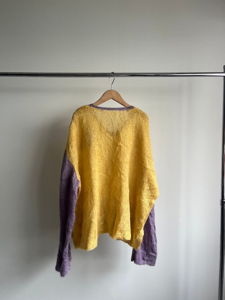 80s Bi-color Mohair Knit