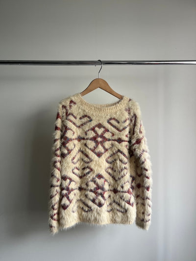 Cream Shaggy Knit