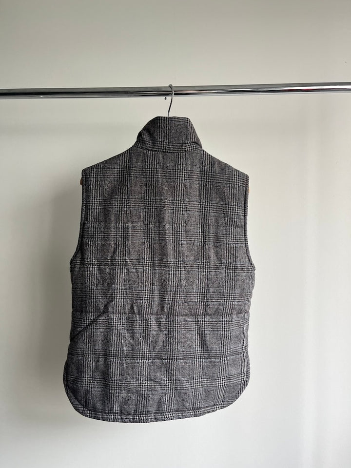 Quilted Wool Plaid Vest