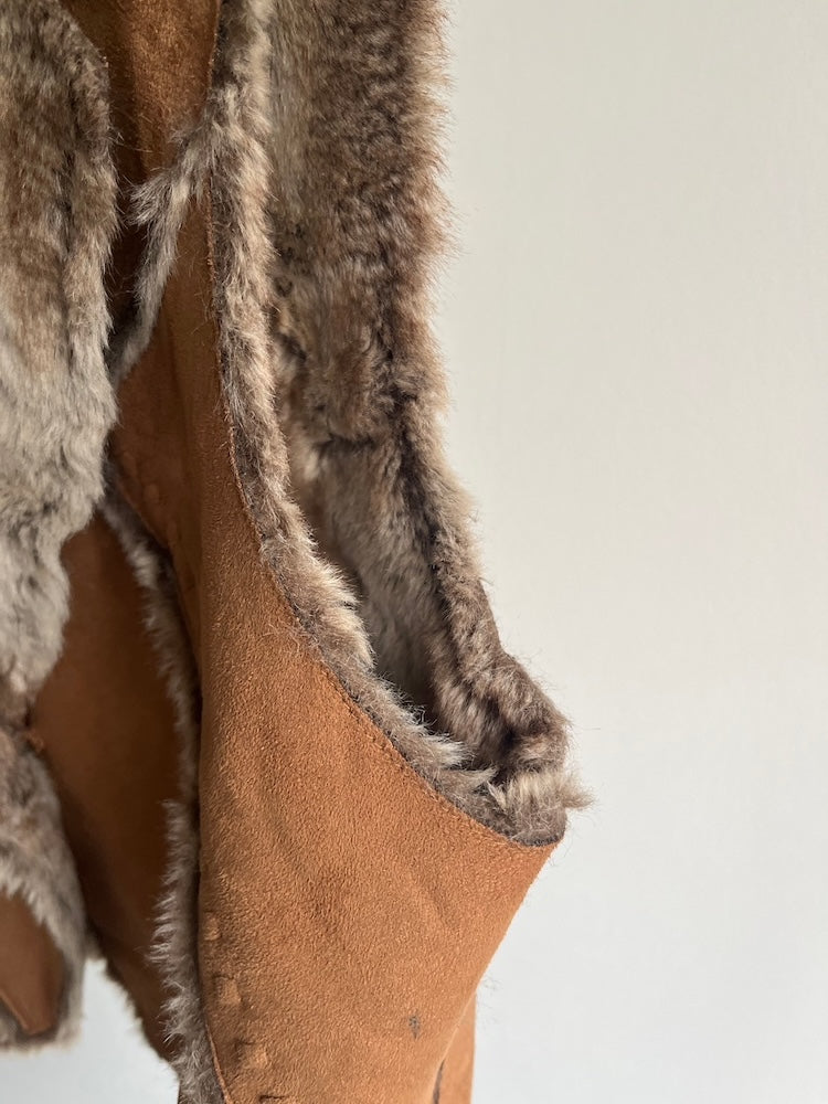 Fake Mouton Fur Vest