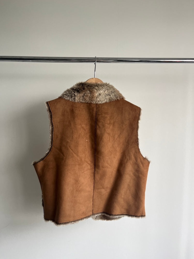 Fake Mouton Fur Vest