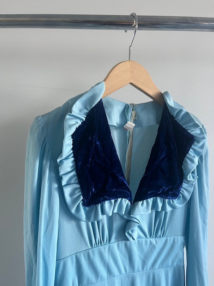 70s Polyester Frill Dress