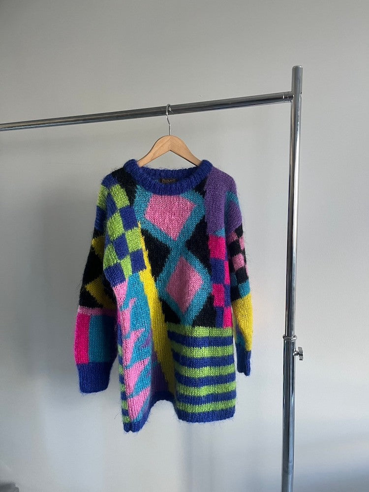 80s Psychedelic Over Knit