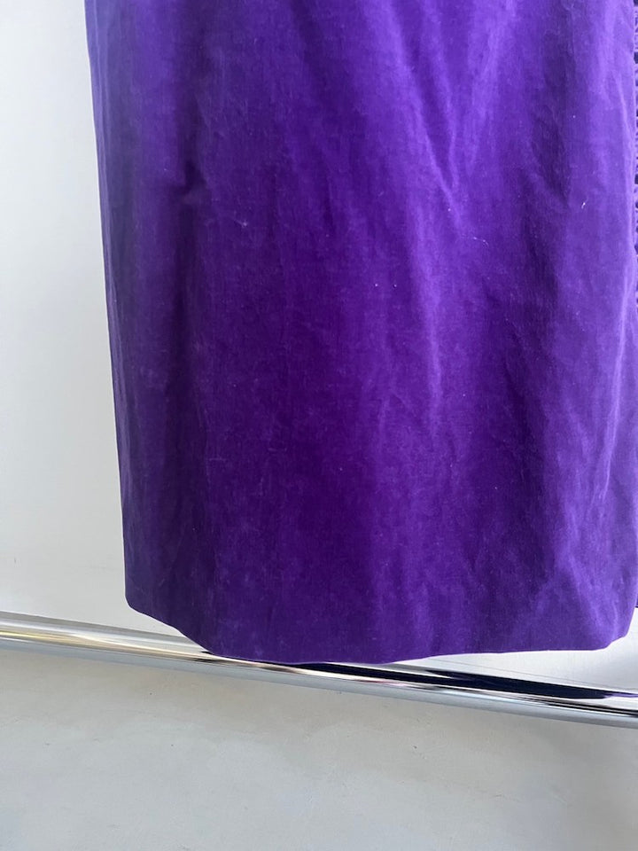 Velvet Grape Frill Dress