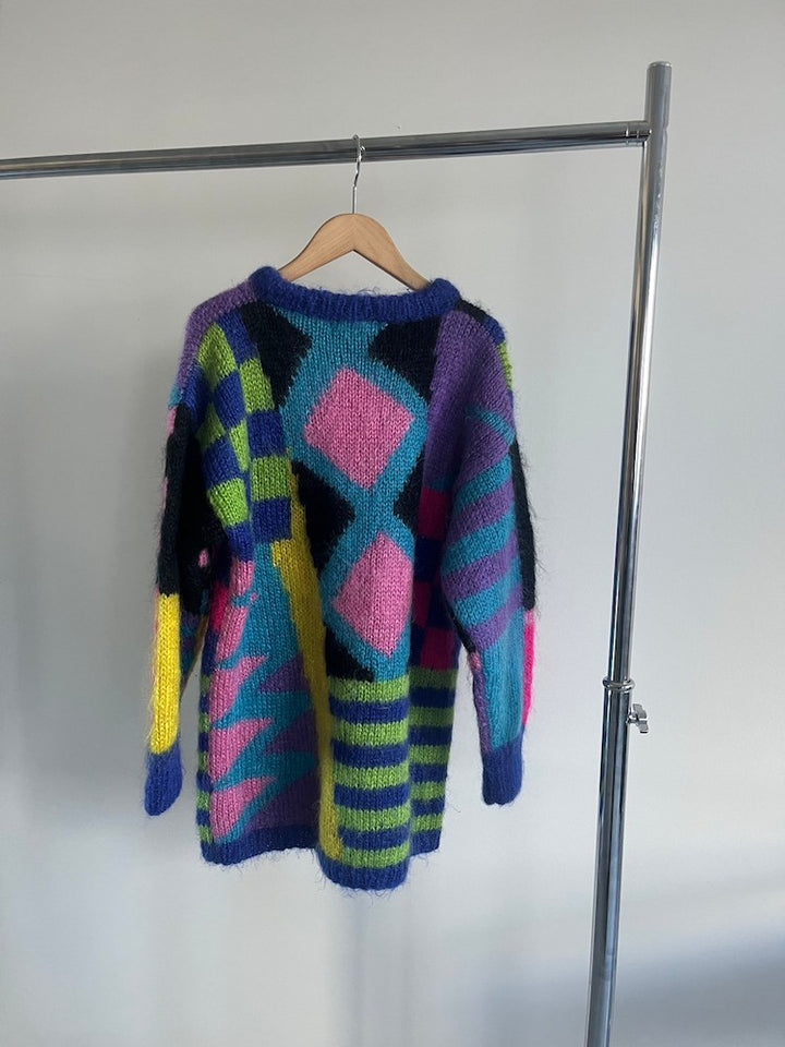 80s Psychedelic Over Knit