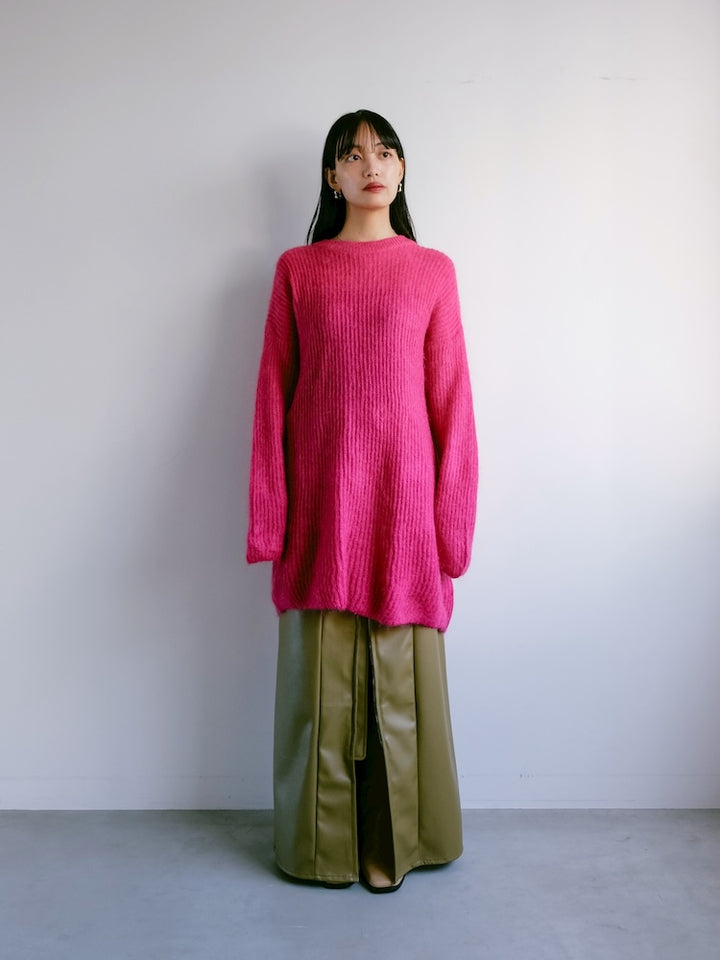 Acrylic Mohair Magenta Knit