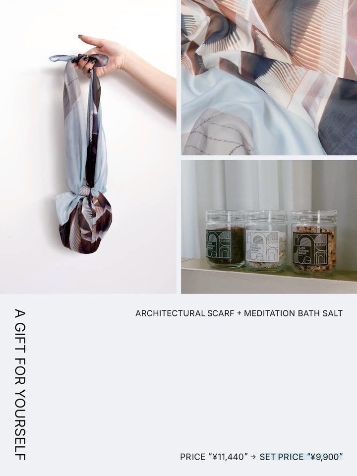 【SET】ILANIS Architectural Scarf ＋ Meditation Bathsalts