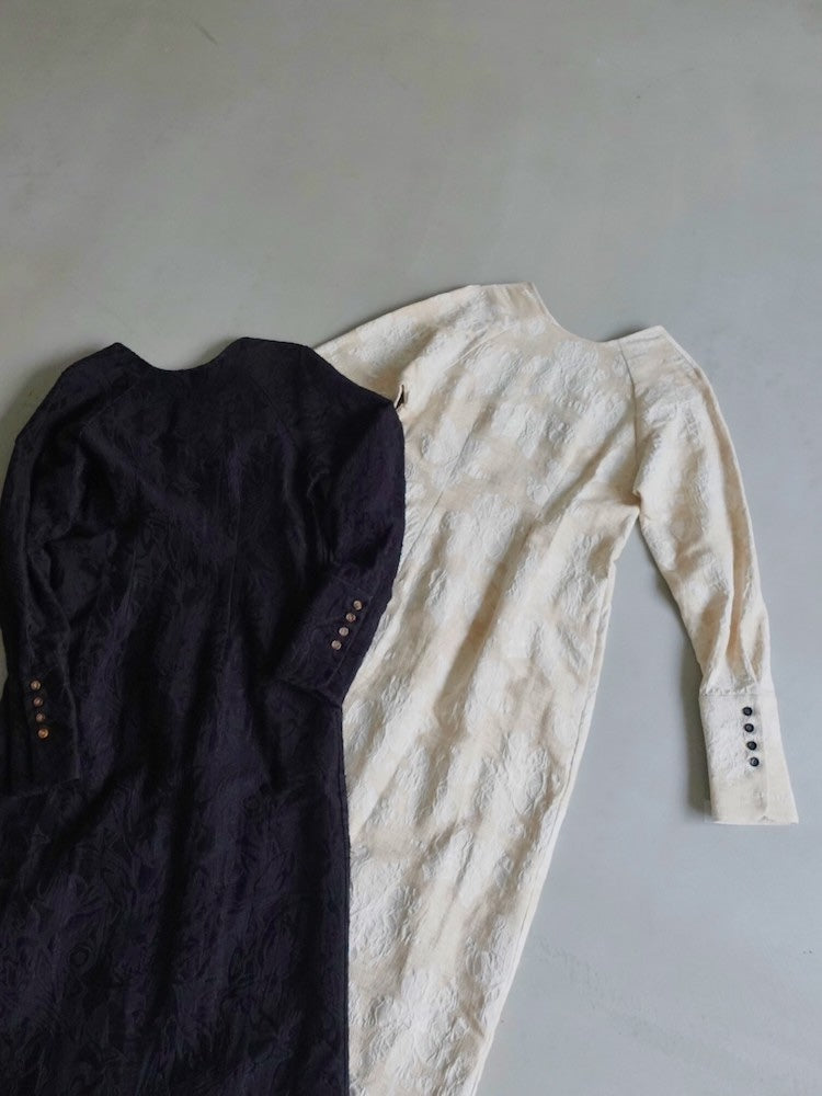 Back Open Jacquard Dress｜後ろ開きジャガードドレス – MARTE