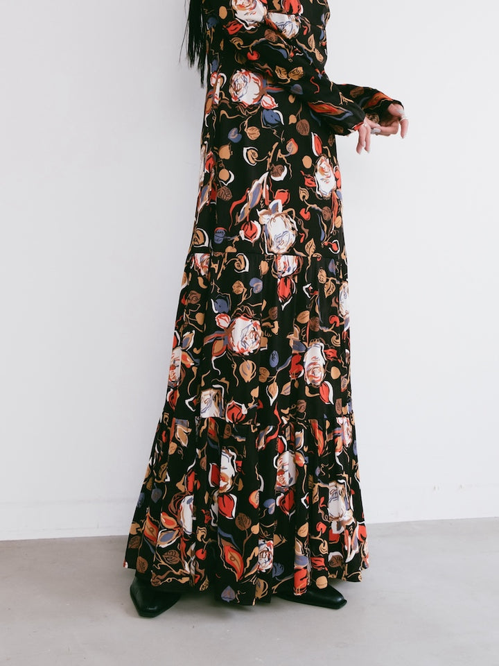 70s Rose Painting Dress
