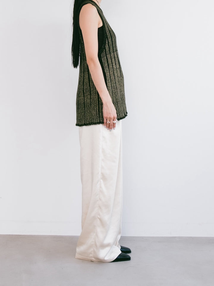 Sleeveless Stripe Knit Top