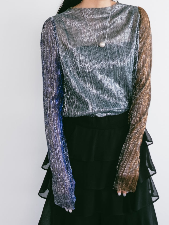 Pleats Lame Top