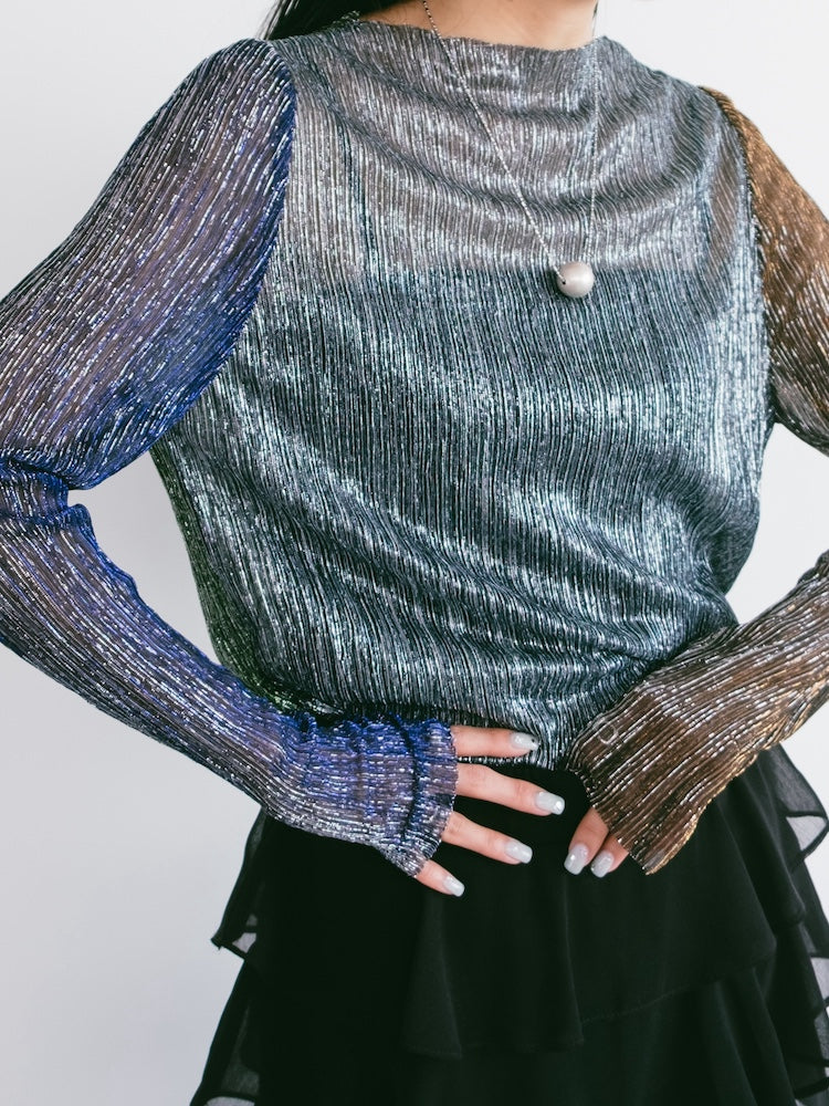 Pleats Lame Top