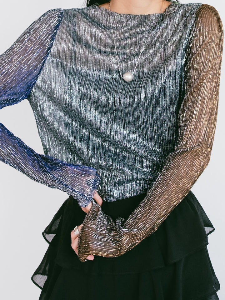 Pleats Lame Top