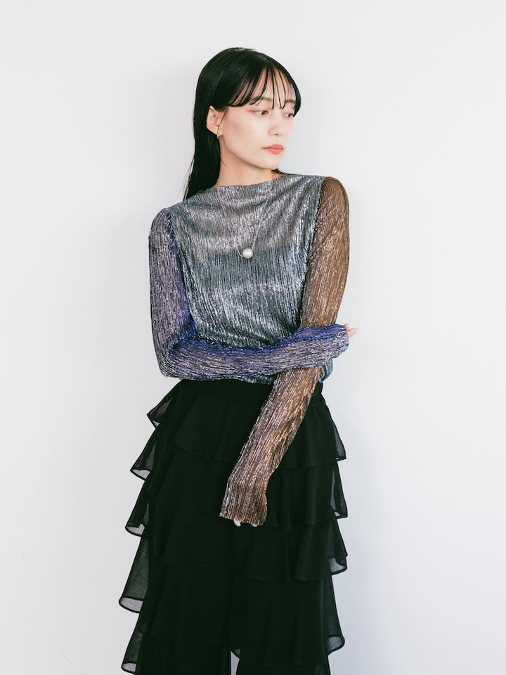 Pleats Lame Top