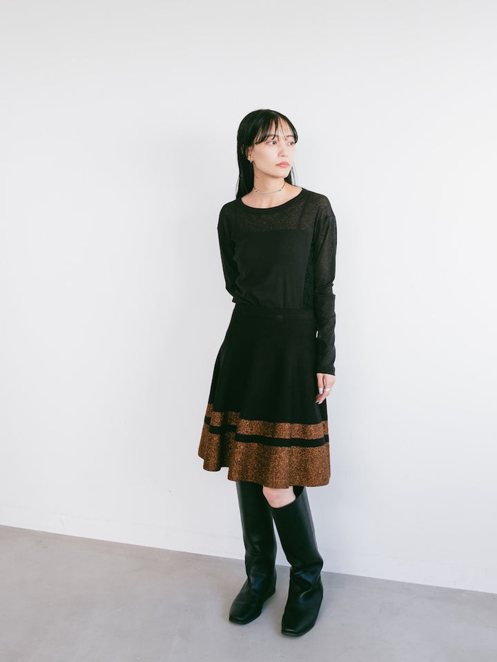 Orange Line Mini Skirt